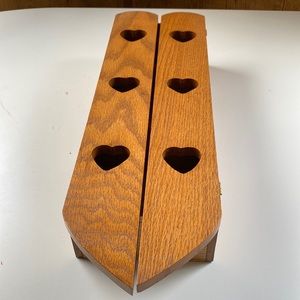 Vintage wooden heart shelf